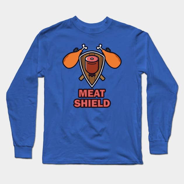 MEAT SHIELD Long Sleeve T-Shirt by NerdWordApparel